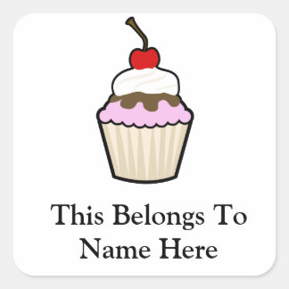Cupcake Square Sticker