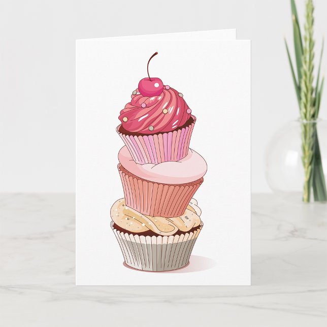 Cupcake Stack Greeting Cards (Creator Uploaded)