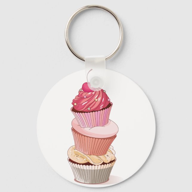 Cupcake Stack Keychain (Front)