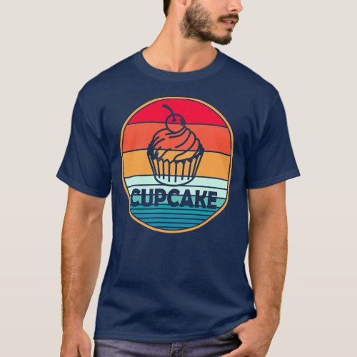 Cupcake Summer Retro Vintage Bakery for Women Men T_Shirt