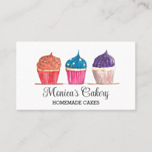 Cupcake Sweet Cakes Bakes Homemade Bakery Business Card