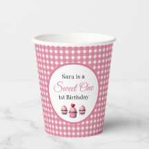 Cupcake Sweet One Girl 1st Birthday Party