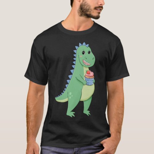 Cupcake T_Rex Dinosaur Baker Pastry Chef Dino Love T_Shirt