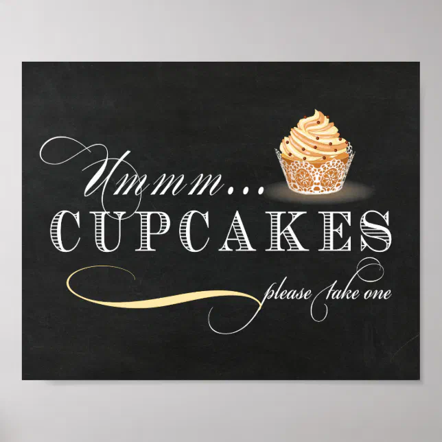 Cupcake Table Sign - Cupcake Bar Sign | Zazzle