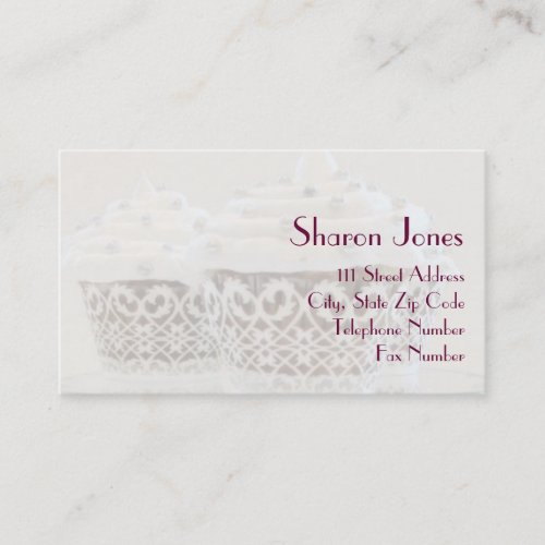 Cupcake Template Business Card