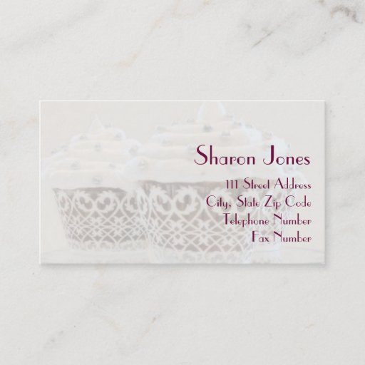 Customizable Cupcake Template Business Card