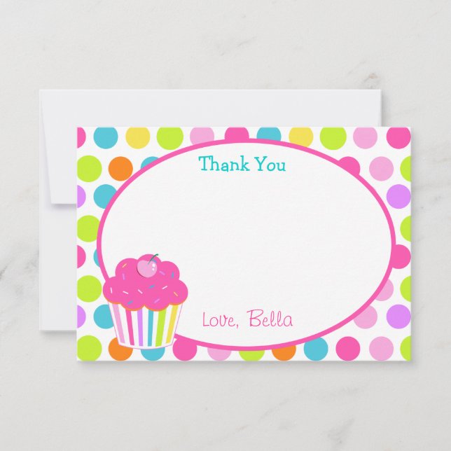 Cupcake Thank You Cards (Front)