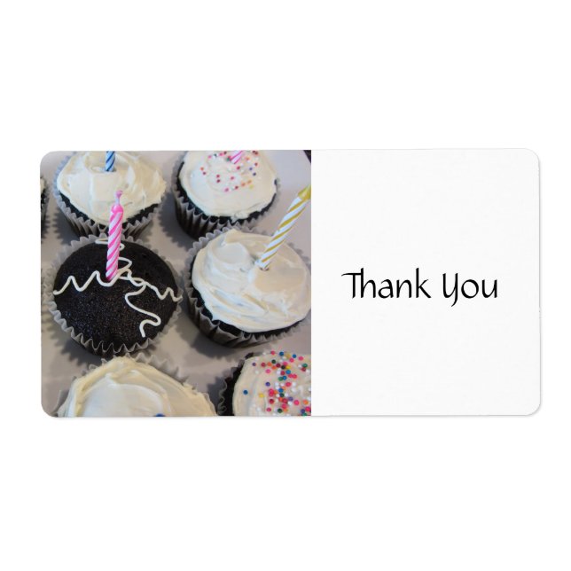 Cupcake Thank You Label (Front)