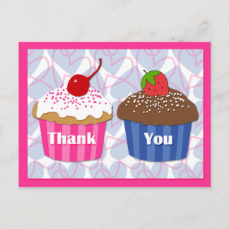 Cupcake Thank You Postcard