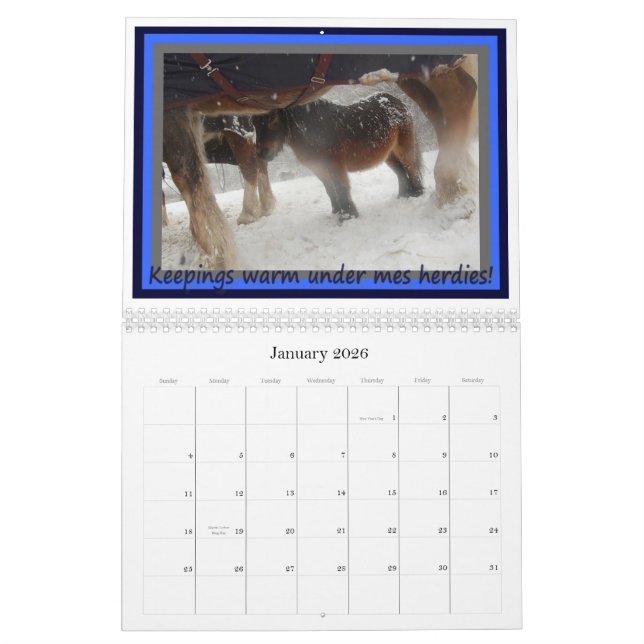 Cupcake The Herdmaster Calendar (Jan 2026)