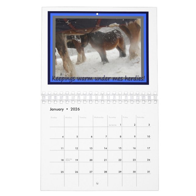 Cupcake The Herdmaster Calendar 7/11 (Jan 2026)