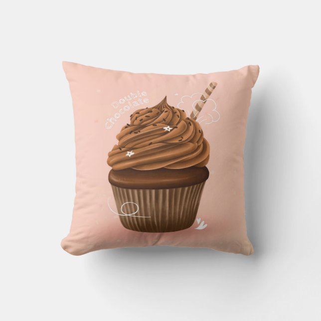 Cupcake Throw Pillow (Front)