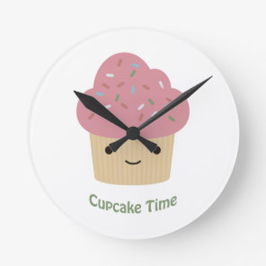 Cupcake Time! Round Clock
