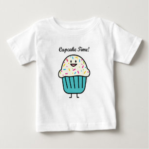 Cupcake Time with sprinkles sweet dessert fondant Baby T-Shirt