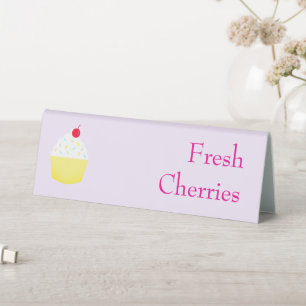 Cupcake Toppings Customizable Birthday Table Tent