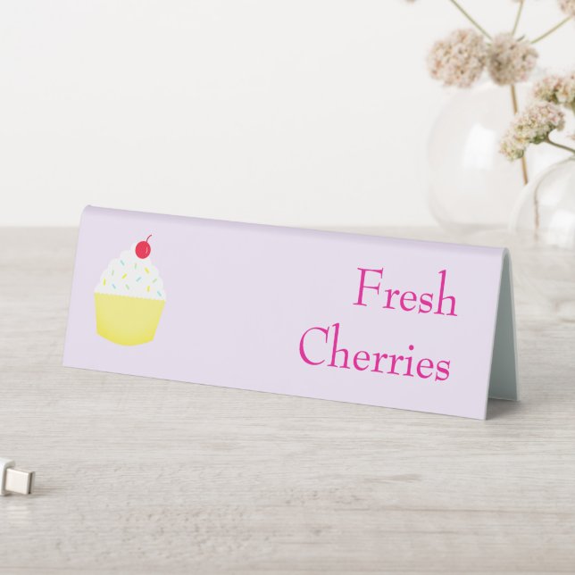 Cupcake Toppings Customizable Birthday Table Tent (In SItu (Table))