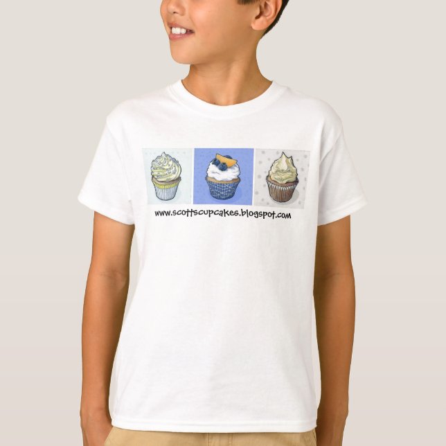 cupcake trio blues T-Shirt (Front)
