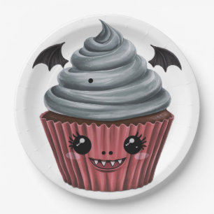 Cupcake Vampiro Fofo / Cute Vampire Cupcake Paper Plates
