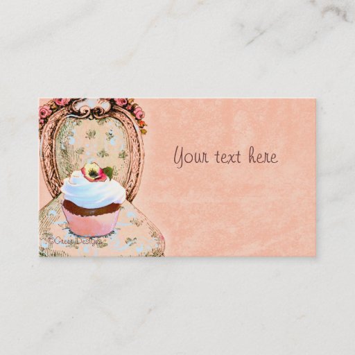 Customizable Cupcake Victorian Business Card
