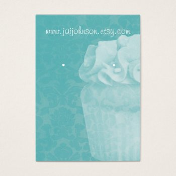 Cupcake Vintage Background Earring Cards by AllyJCat at Zazzle