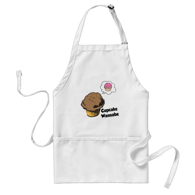 Cupcake Wannabe Muffin Adult Apron (Front)