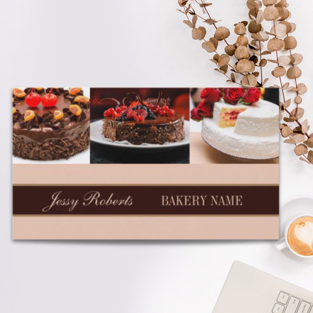 Cupcake Wedding Cake Catering baker bakery  Business Card (Cupcake Wedding Cake Catering baker bakery Business Card)