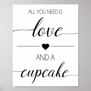 Cupcake Wedding Favor Sign Treat Table Print