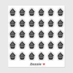 Cupcake Wedding Place Card Food Meal Menu Choice Sticker