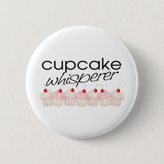 Cupcake Whisper Pinback Button (Front)