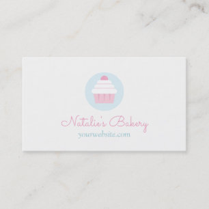 Cupcake White Frosting Pastry Bakery Cafe Business Card