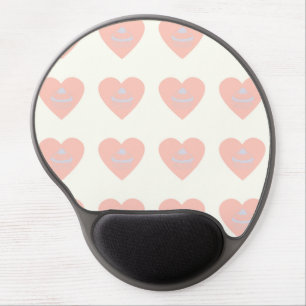 cupcake white pink gel mouse pad