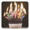 Cupcake with birthday candles