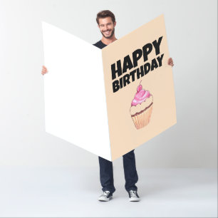 CUPCAKE WITH CHERRY BIGGEST BIRTHDAY CARDS