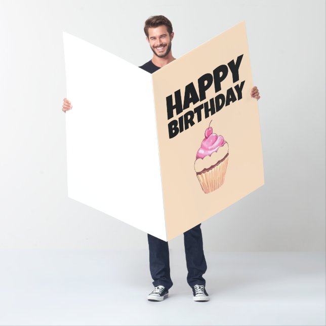 CUPCAKE WITH CHERRY BIGGEST BIRTHDAY CARDS (In Situ)