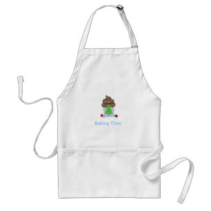 Cupcake with Christmas Tree Design Adult Apron