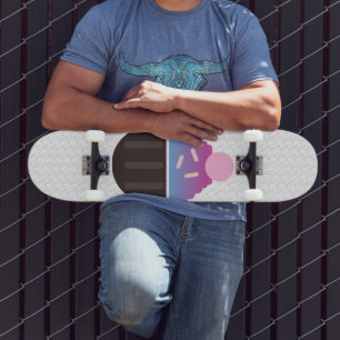 Cupcake with Frosting Name Sprinkles Skateboard