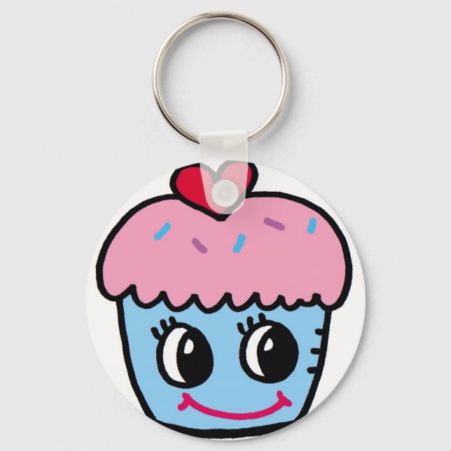cupcake with heart keychain (Front)