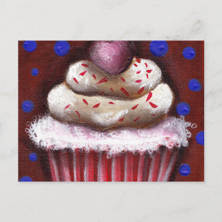Cupcake with Heart Postcard