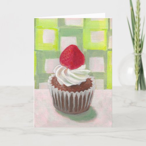 Cupcake with Strawberry  Card