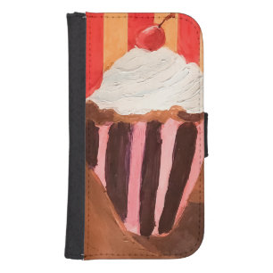 Cupcake with Vanilla Frosting Galaxy S4 Wallet Case