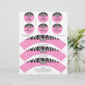 Cupcake Wrappers Princess Crown Zebra w/ Toppers (Standing Front)