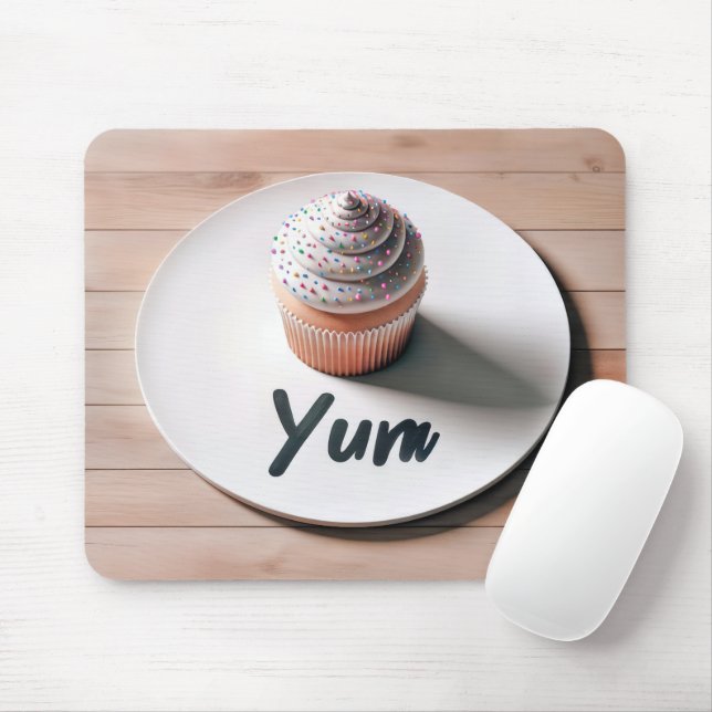 Cupcake Yum Mouse Pad (With Mouse)