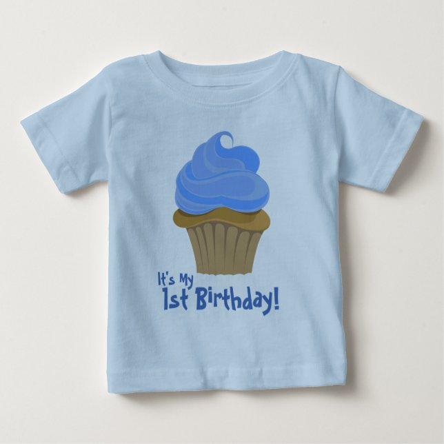 CupcakeBlue, It's My, 1st Birthday! Baby T-Shirt (Front)