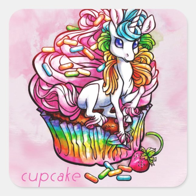 cupcakeprincess.jpg square sticker (Front)