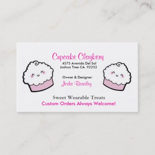 Cupcakes-1, Cupcakes-2, Cupcake Claykery, 4575 ... Business Card