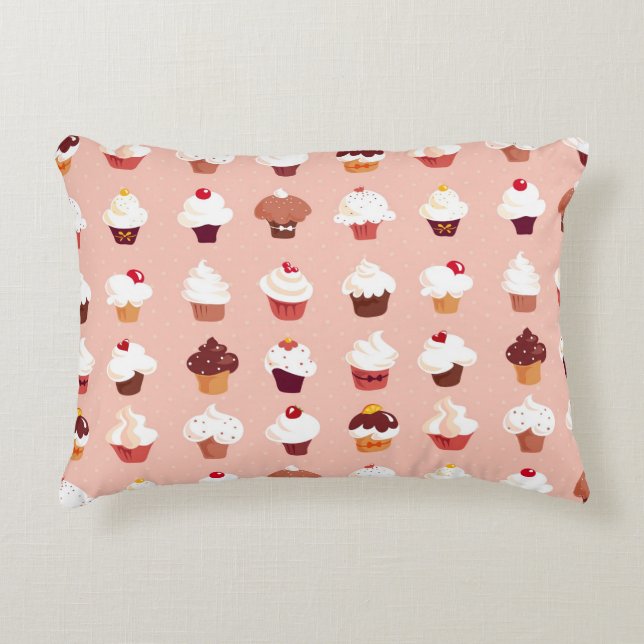 Cupcakes Accent Pillow (Front)