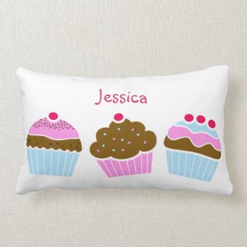 Cupcakes American Mojo Pillow by lilpumpkinhouse at Zazzle