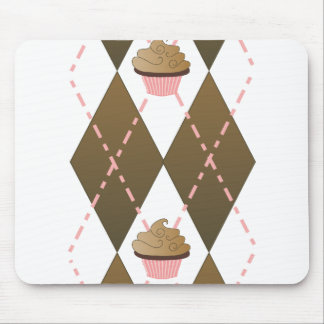 Cupcakes and Argyle Mouse Pad