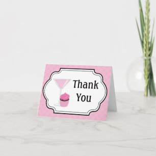Cupcakes and Cocktails Thank You Card