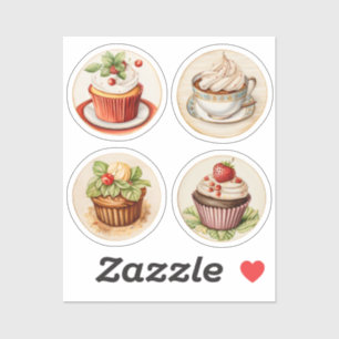 Cupcakes and cups 11 sticker